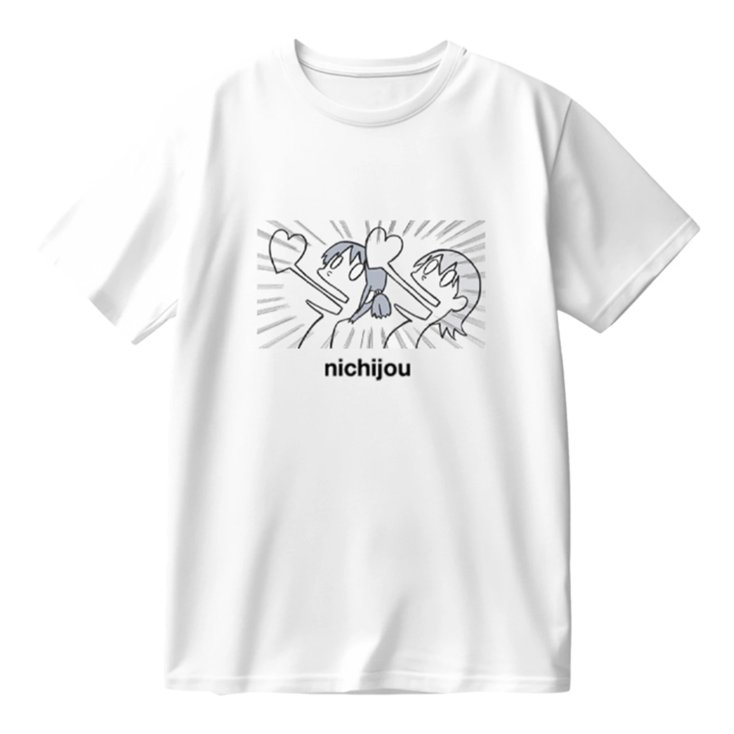 

Хлопковые футболки с короткими рукавами в стиле аниме Nichijou