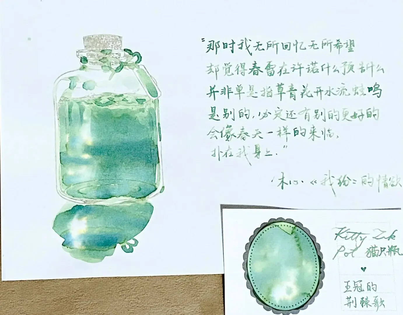 Kittyinkpot Season 6  Chromatography Gradient Change  Chromoshading Sheen Pen Drawing Ink