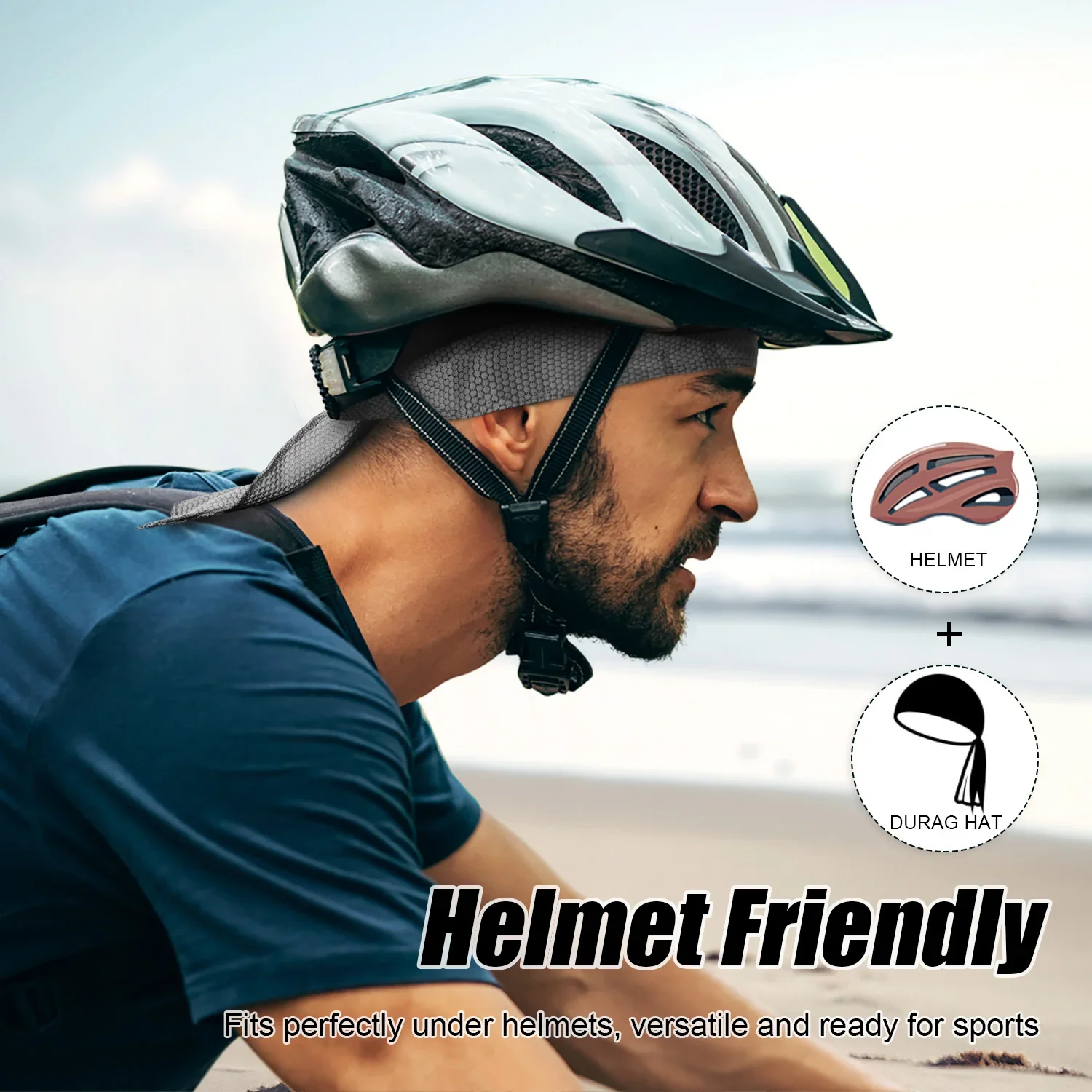 Breathable Cycling Cap Helmet Liner Headscarf Cooling Sweat Absorption Sports Cap Bicycle Riding Outdoor Headwear Men Women