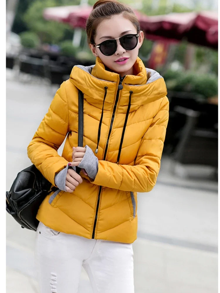 Winter Cotton Coat Warm Cheap Women's Clothing Slim Zipper Jackets Stand Collar Small Tops Hot Sale Parkas Winter Jacket Women