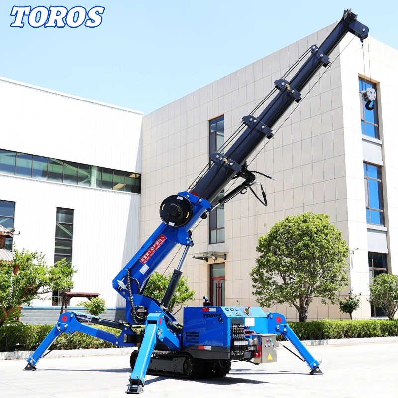 Fast Delivery Spider Crawler Crane For Small Space High Efficiency Hoisting Track Spider Crane Rotary Arm Remote Control Cranes