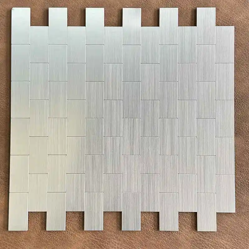 4pcs/lot rectangle Mosaic Wall Tile Peel And Stick Self Adhesive Waterproof Aluminum composite Kitchen Bath Tile Backsplash 917