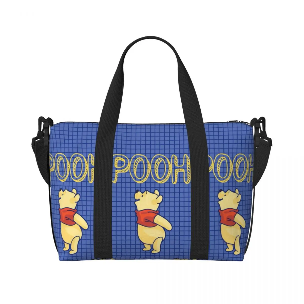 

Custom W-Winnie The Pooh Beach Tote Bag Women Extra Large Gym Carry On Travel Shopping Bags
