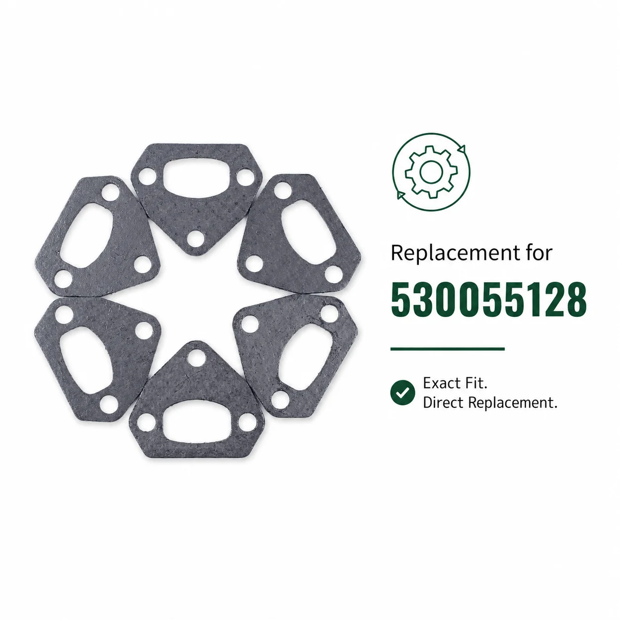 6 Pack Muffler Gasket For Husqvarna 36 41 136 137 141 142 136LE 137E 141LE 142E 530055128 Small Engine Exhaust Replacement Parts