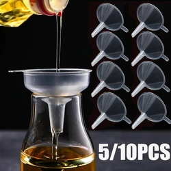 Mini Funnel Transparent Plastic Funnels Small Mouth Liquid Kitchen Oil Funnel for Perfume Lotion Liquid Diffuser Bottle Tools