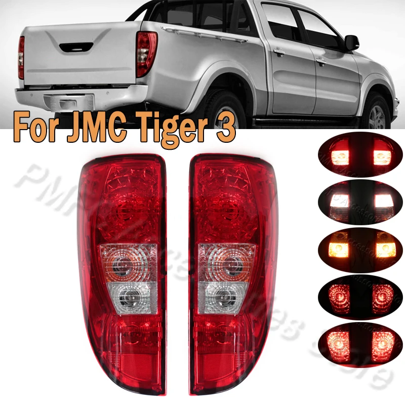 For JMC Tiger 3 Tail Light Assembly Turn Signal Lamp Brake Light Rear Taillight Reflector Stop Lamp With Bulb For Jiangling Yuhu