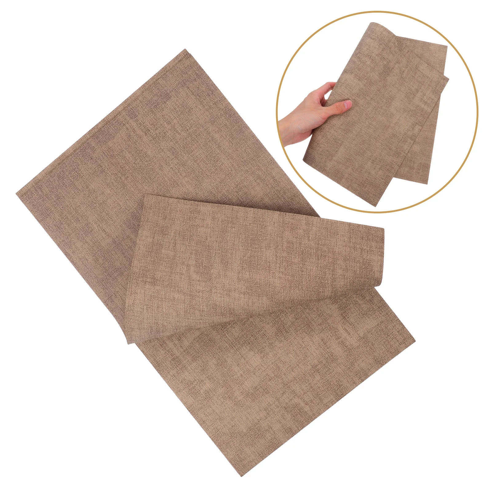 

2Pcs Faux Waterproof Placemats Double Sided Dining Table Mats Heat Resistant Dining Table Mat Home Hotel Restaurant