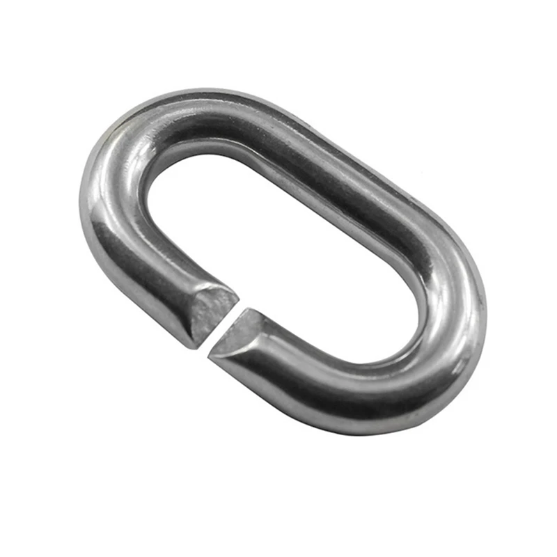 2 Pcs Stainless Steel 304 C-Shaped Connection Ring Chain Connection Buckle Fast Chain Fast Installation Ring