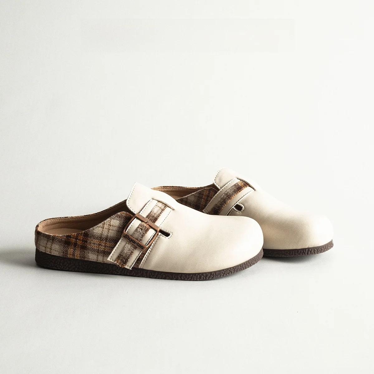 comfortable-thick-bottomed-genuine-leather-buckle-women's-slip-on-mules-half-slippers-versatile-head-covered-clogs-for-outdoo