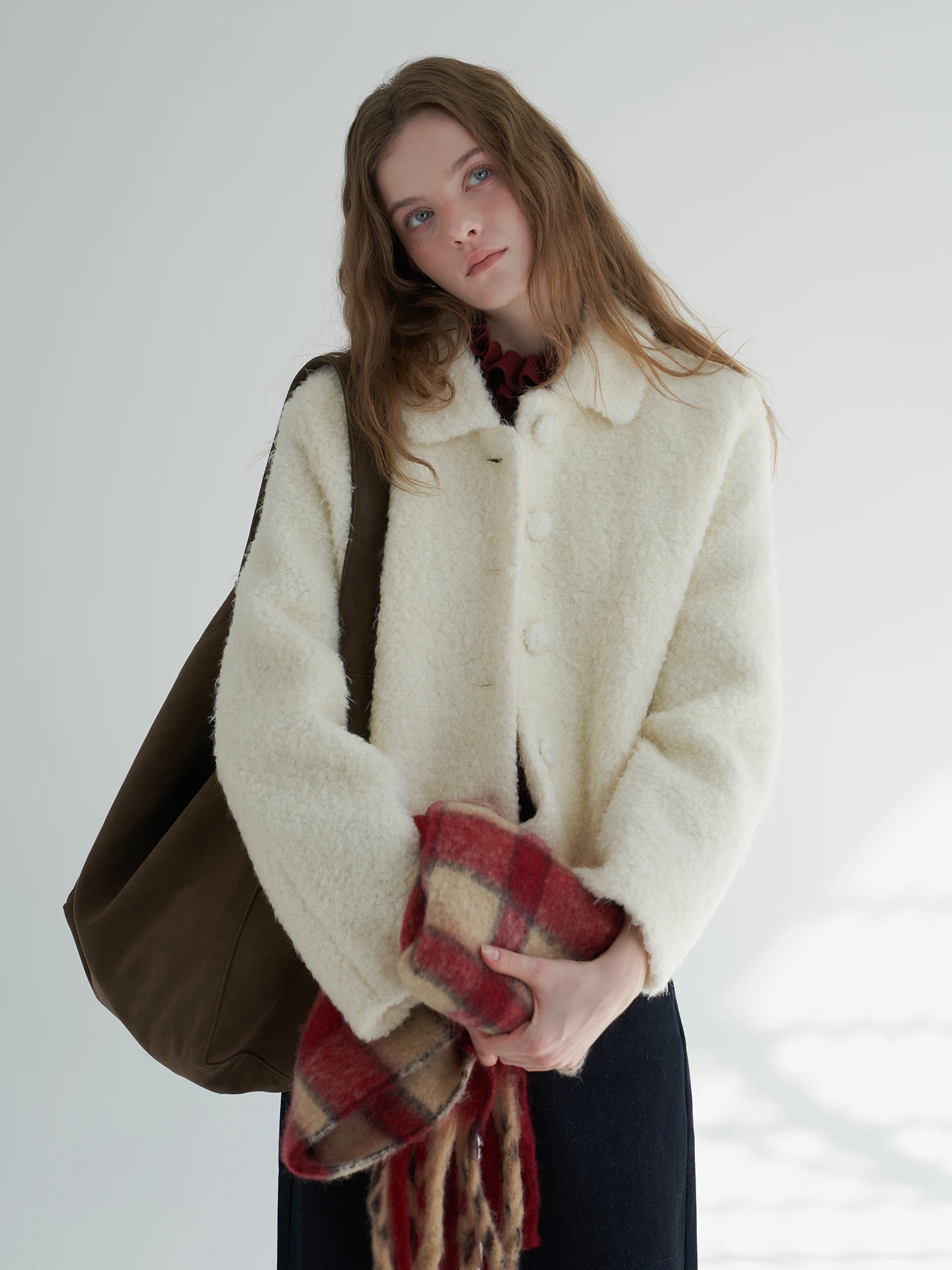 

Зимняя куртка EGGKA с отложным воротником, короткая, из хлопка, в корейском стиле, универсальная, маленького размера, теплая, из полиэфирного волокна