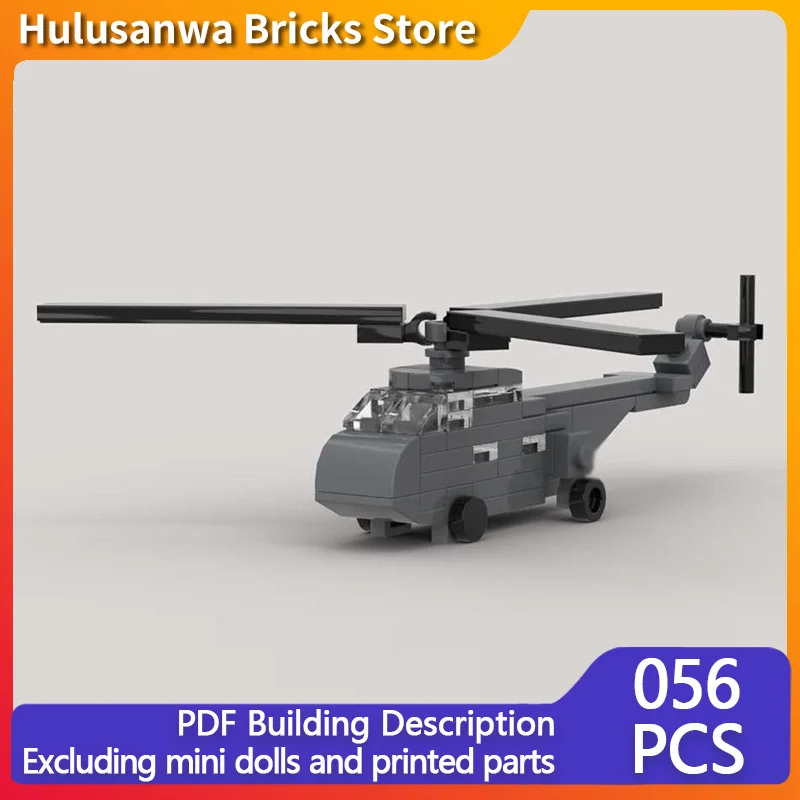 

H-19 Military Helicopter Model MOC Building Bricks War Equipment Modular Technology Gifts Holiday Assemble Children Toys Suit