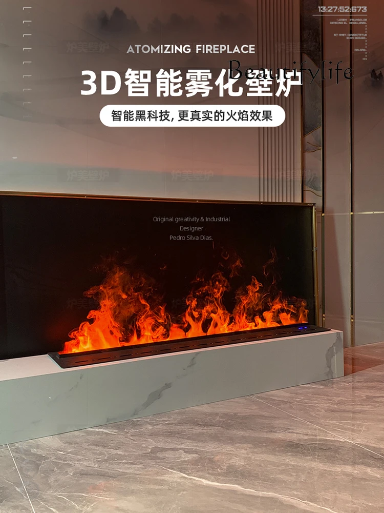 3D fireplace embedded simulation flame humidifier decorative living room TV cabinet fake stove core