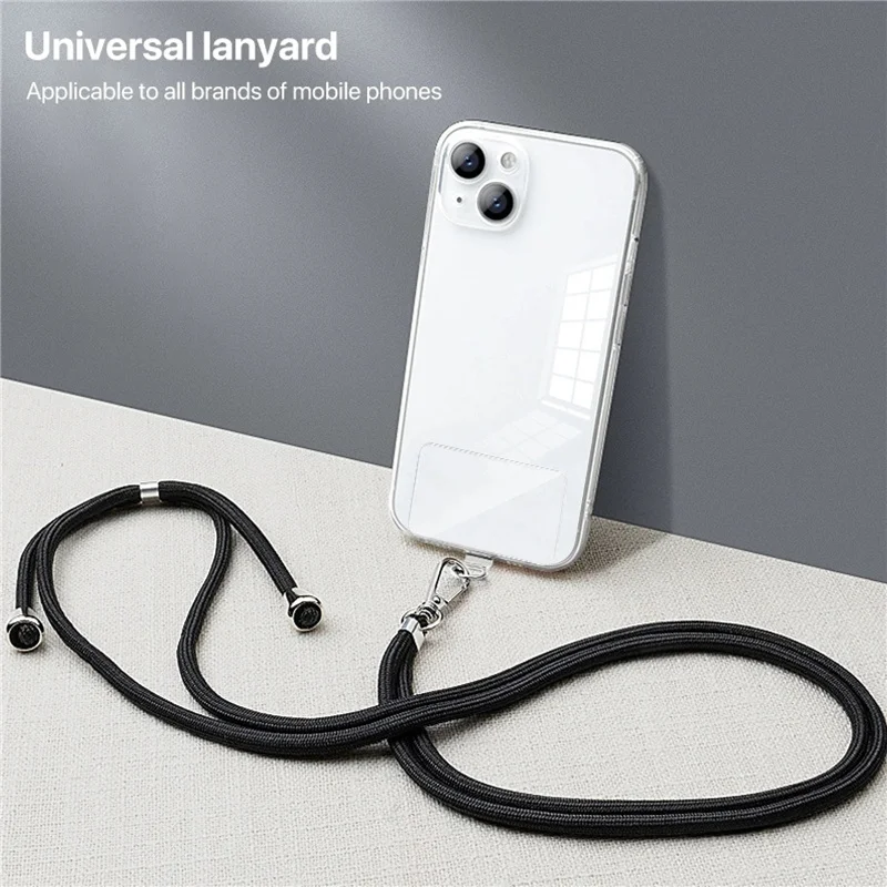 150 cm Universal Einstellbare Telefon Lanyard Strap Mit Metall Karte Dichtung Handy Hängen Seil Neck Straps Anti-verloren Lanyards