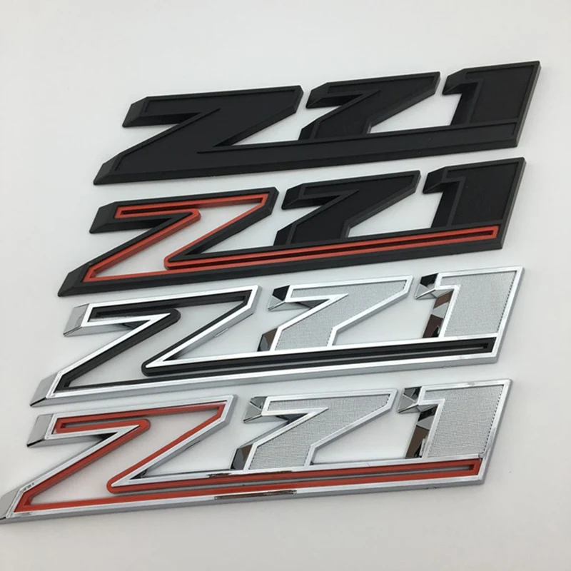 3D ABS Silver Red Black Logo Emblem Car Fender Badge Decal Sticker Accessories