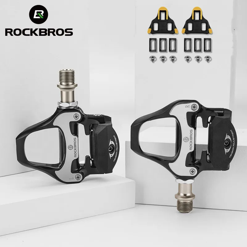 

ROCKBROS SPD-SL Cycling Road Bike Bicycle Self-locking Pedals Ultralight Aluminum Alloy 2 Sealed Bearing Bicycle Pedal Bike Part