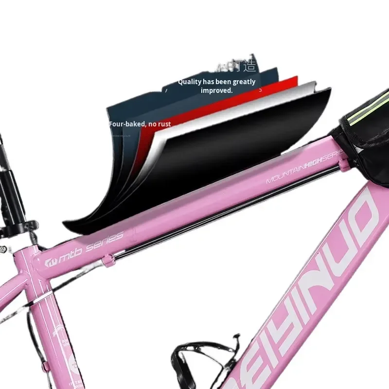 Lightweight high-carbon steel disc brake road bike, suitable for men, women, and adults, suitable for off-road, mountain, and