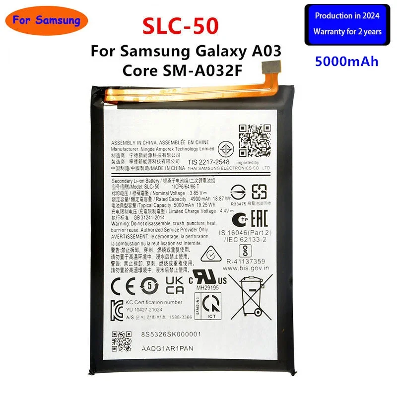 2024 years Brand New SLC-50 5000mAh High Quality Replacement  Battery For Samsung  Galaxy A03 Core SM-A032F