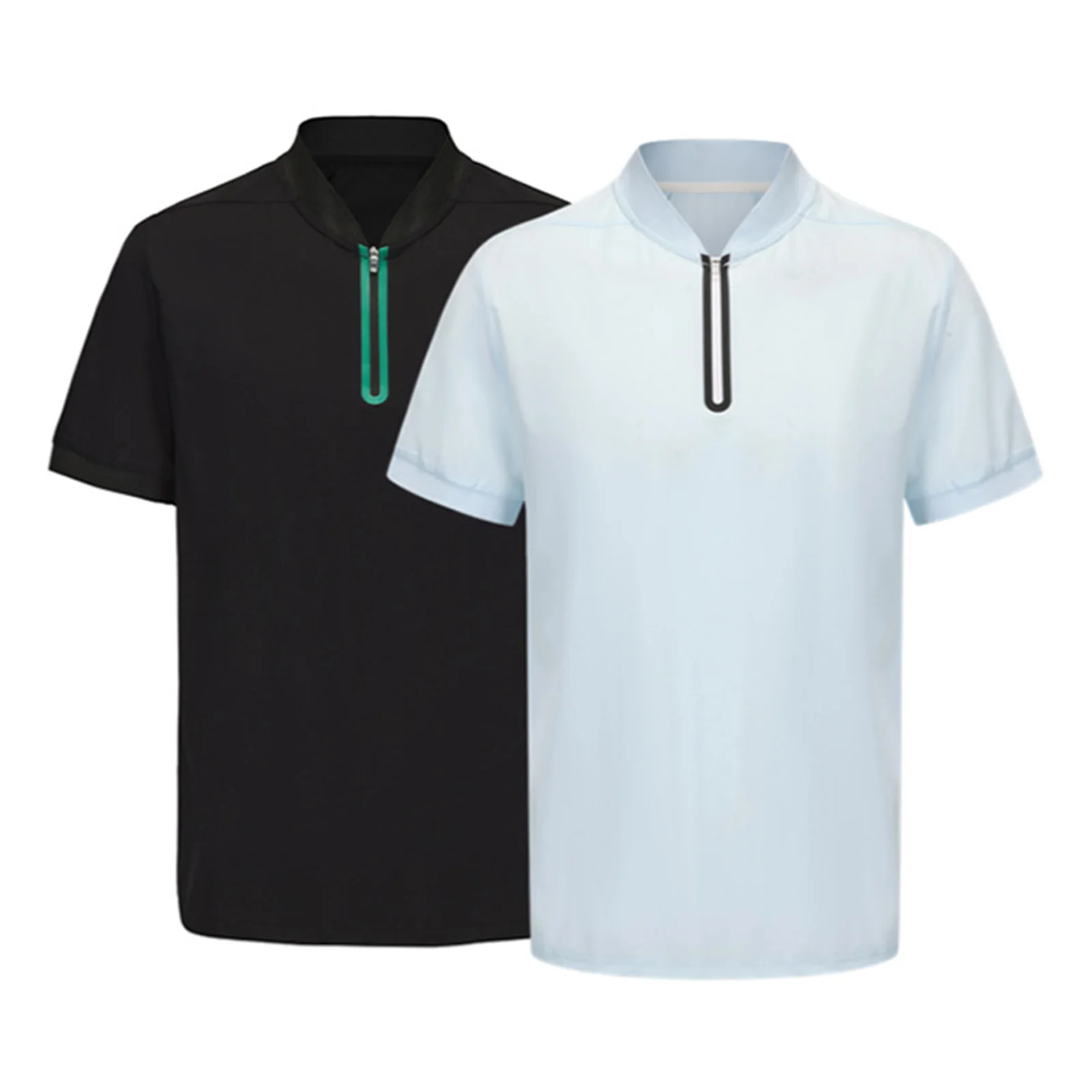 

Quick-Drying Moisture-Wicking Sports Top for Men S-3XL - Fashion Zipper Golf Shirt Short Sleeve T-shirt
