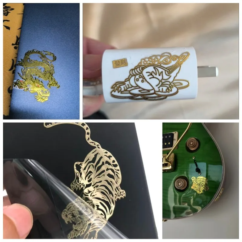 10PCS 3D Tiger Animal Mobile Phone Computer Metal Stickers Decorative Logo UV Stickers - view 3