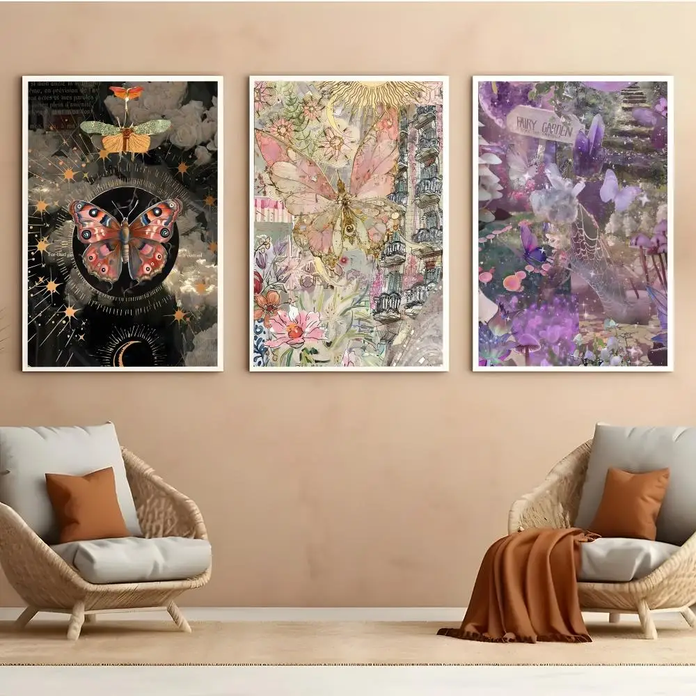 INS Collage Style Poster Self Adhesive HD PVC Wall Art - Waterproof & Stain Proof For Home Office
