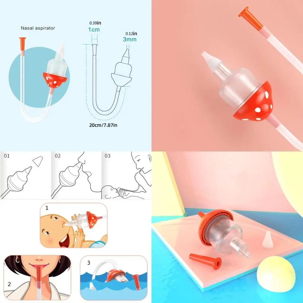 97BE طفل الأنف نظيفة شفط أنبوب الملقط فرشاة الرضع رعاية الطفل الأنف الشافطة #1