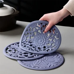 3 Pack Silicone Mats For Dining Table Insulated Anti-Slip Silicone Pot Mats Hot Mats Coasters Kitchen Table Mats Placemats 20cm