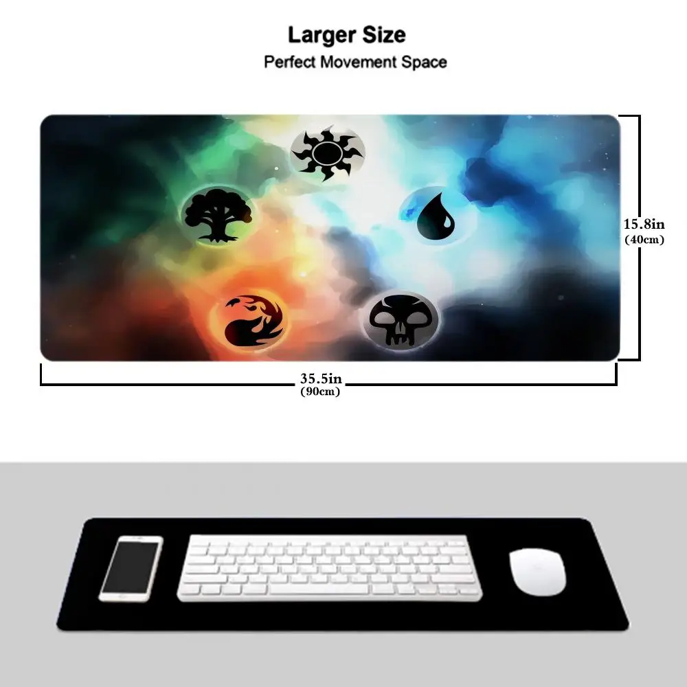 M-Magic the Gathering Anime Mouse Pad Mouse Pad Extended Gaming Keyboard Mats Large 90x40cm XXL Gamer Mousepad