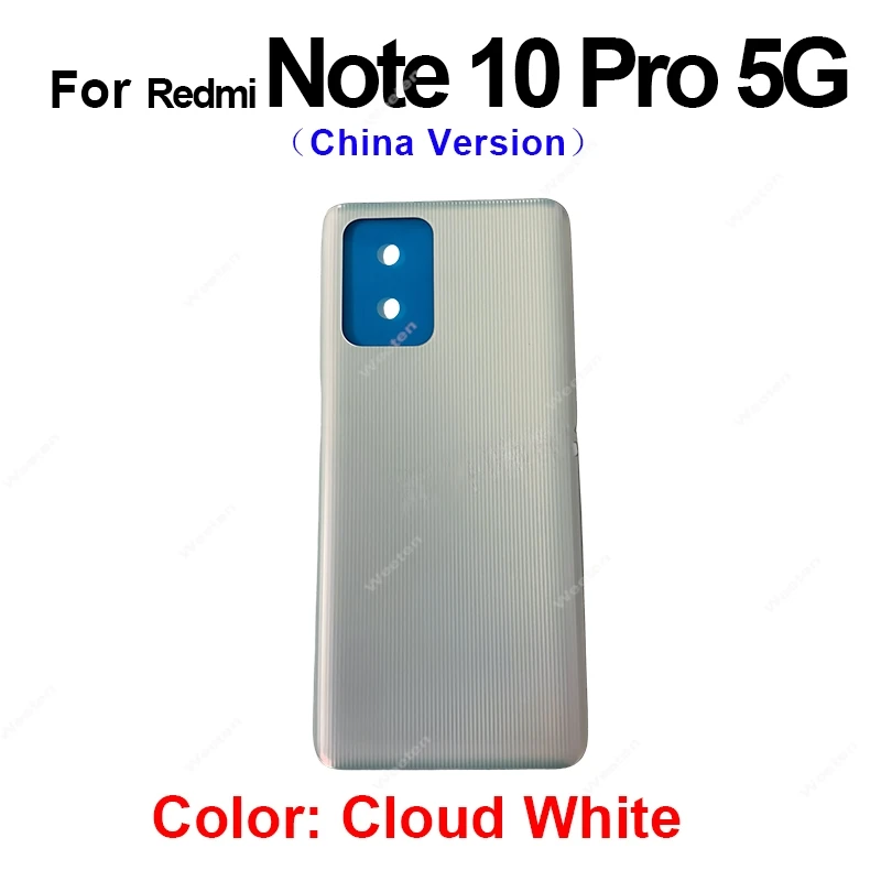 Tylna Klapka Baterii Pokrywa Do Xiaomi Redmi Note 10 Pro 4G 5G M2101K6G M2101K6R Obudowa Tylna Szklana Klapka Wymiana — zdjęcie produktu 5