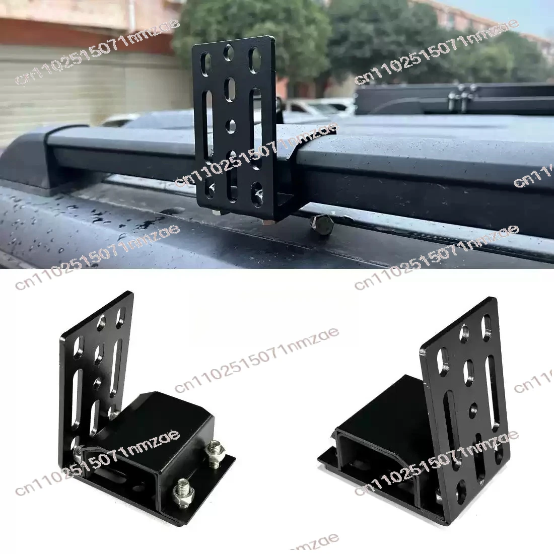 Universal Roof Rack Adapter Side Awning Mounting Bracket, Outdoor Car Side Tent Ceiling Fixed Mounting Clip Kit