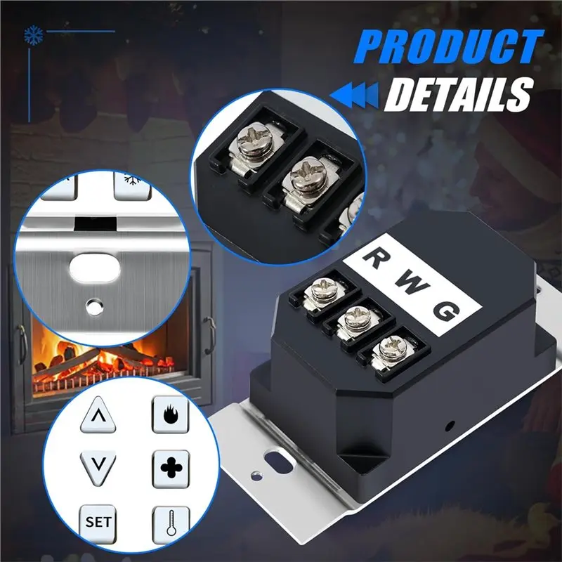 AA73 HTI-12-007 Wall Switch Key Pad Control Assembly For Heat N Glo, Heatilator, Quadrafire Gas Fireplaces For Both NG And LP Un