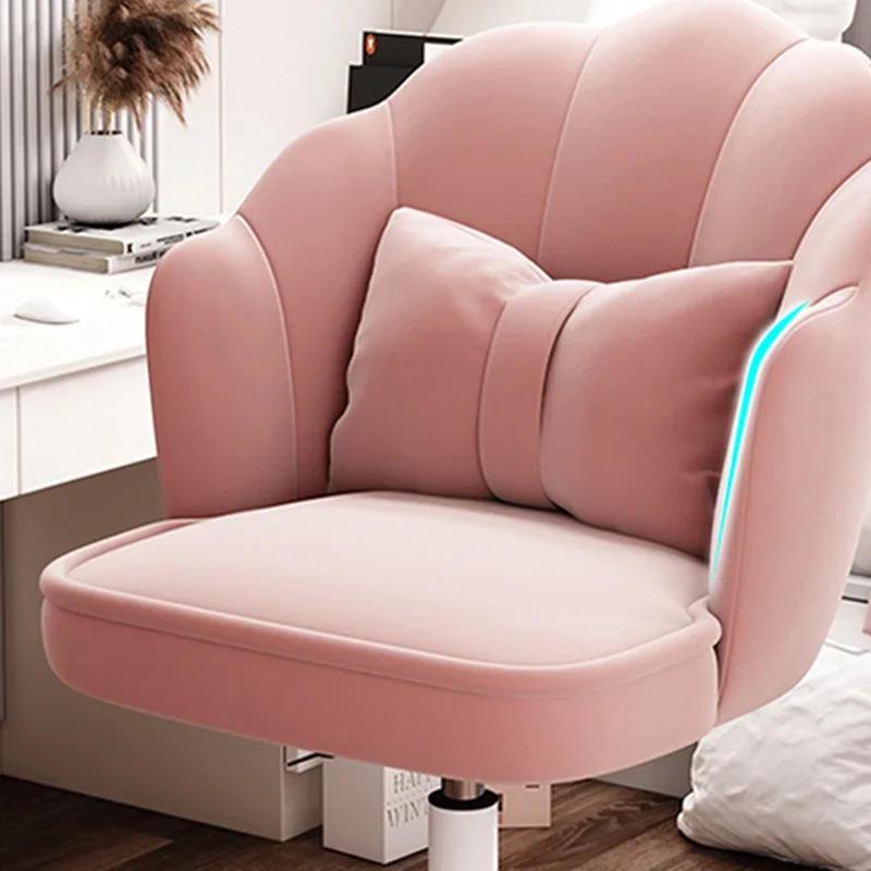 Modern Computer Bedroom Pink Cute Girl Gaming Home Comfortable Accent Chair Desk Swivel Chair Makeup Seggioloni Home Furniture