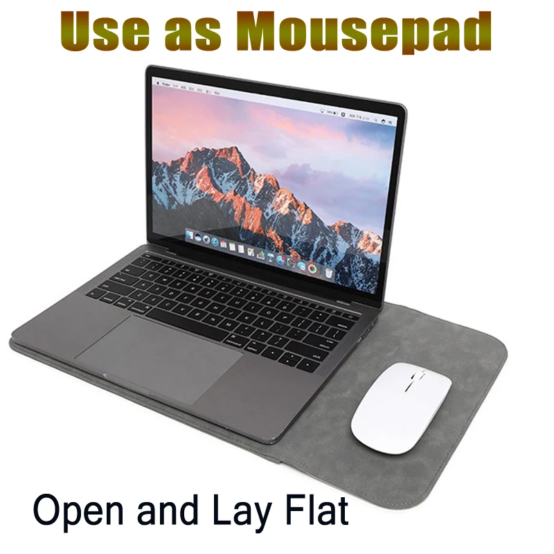 for Microsoft Surface Laptop Go 3 2 12.4inch Notebook Bag MousePad Charger Pouch PU Leather Magnet Flip Sleeve Laptop Carry Case