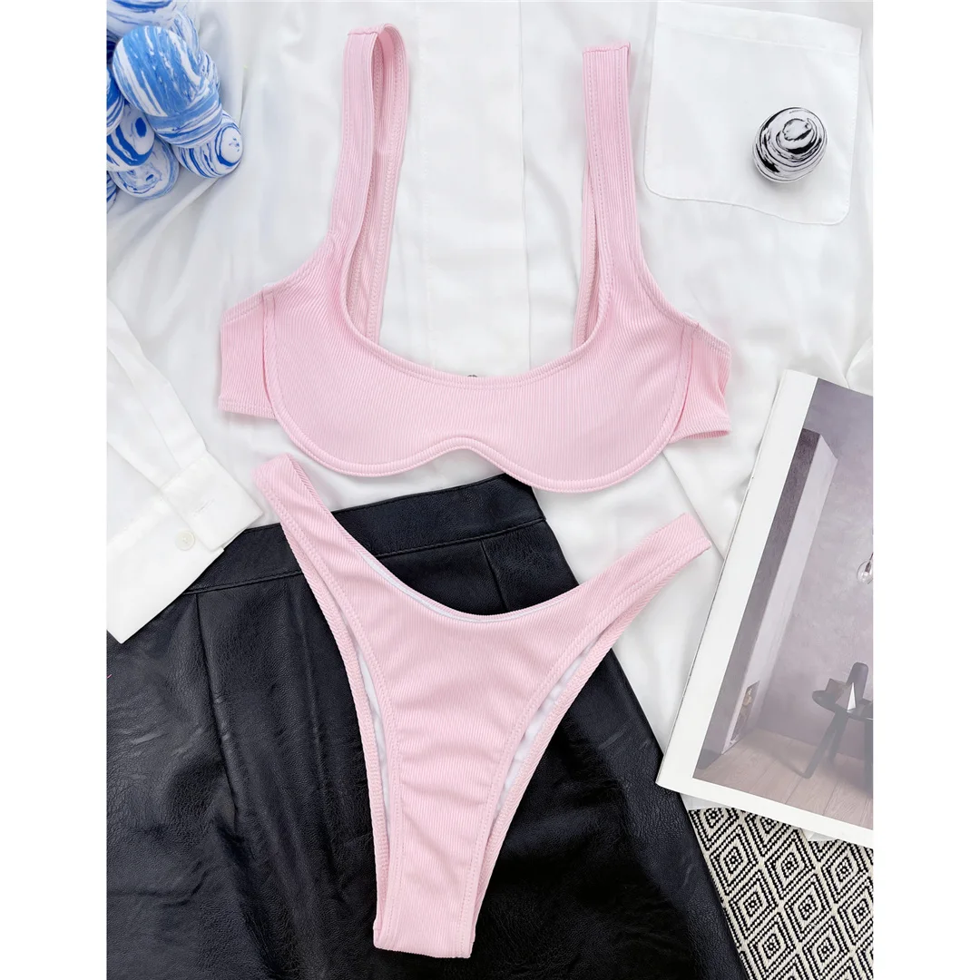 Sexy V-Bar-Bikini mit Bügel, Damen-Badeanzug, zweiteiliges Bikini-Set, brasilianischer Badeanzug, Badebekleidung für Damen, V2870 – Detail 24