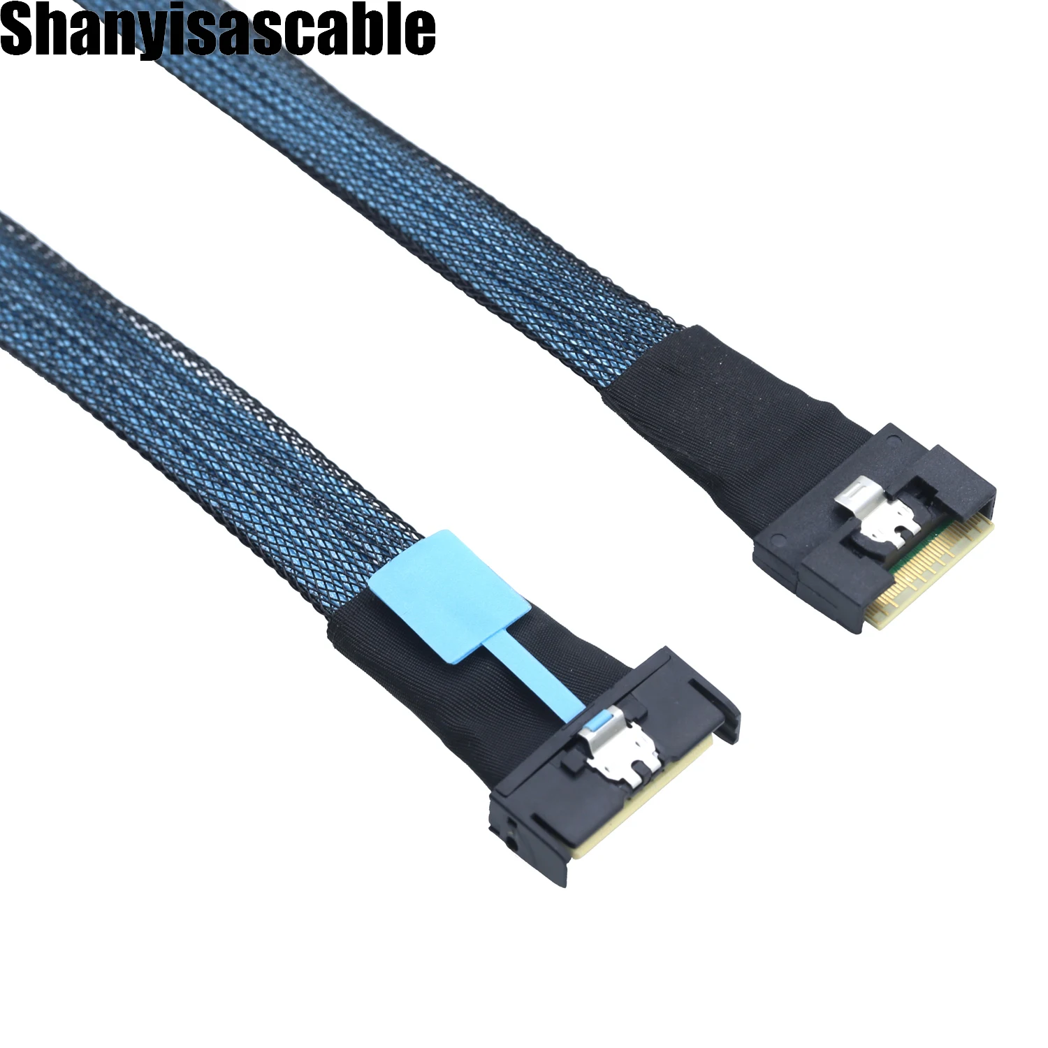 1M Gen5 PCIe High Speed Server Storage Cable, MCIO 8i Male to SlimSAS SFF-8654 8i 74Pin Male IO Connection Wire