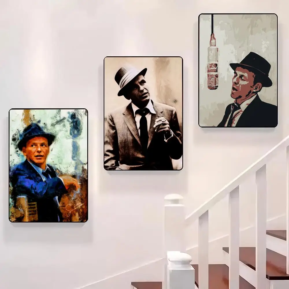 

Jazz Music Frank Singer S-Sinatra Poster Sticky Wall Waterproof Home Living Room Bedroom Bar Aesthetic Decoration Perfect Gift