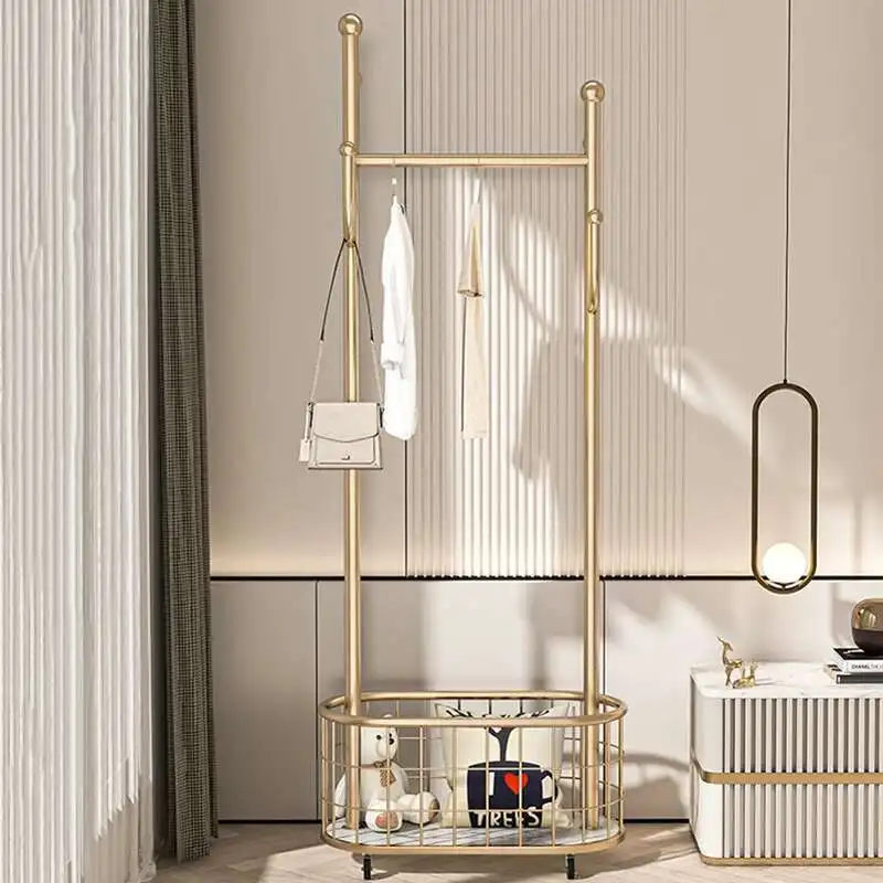 

Living Room Clothes Rack Coat Stand Hanger Shelves Dressing Floor Coat Rack Storage Modern Hanging Roupeiros Furniture Bathroom