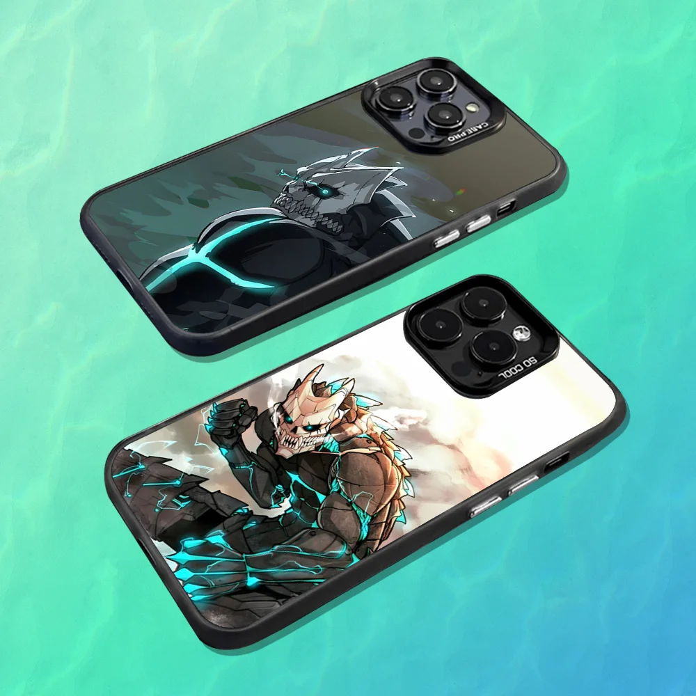 

K-Kaijus N-No-8 Anime Phone Case For iPhone 16,15,14,13,12,11,Mini,Pro,MAX Black Matte Shockproof Cover