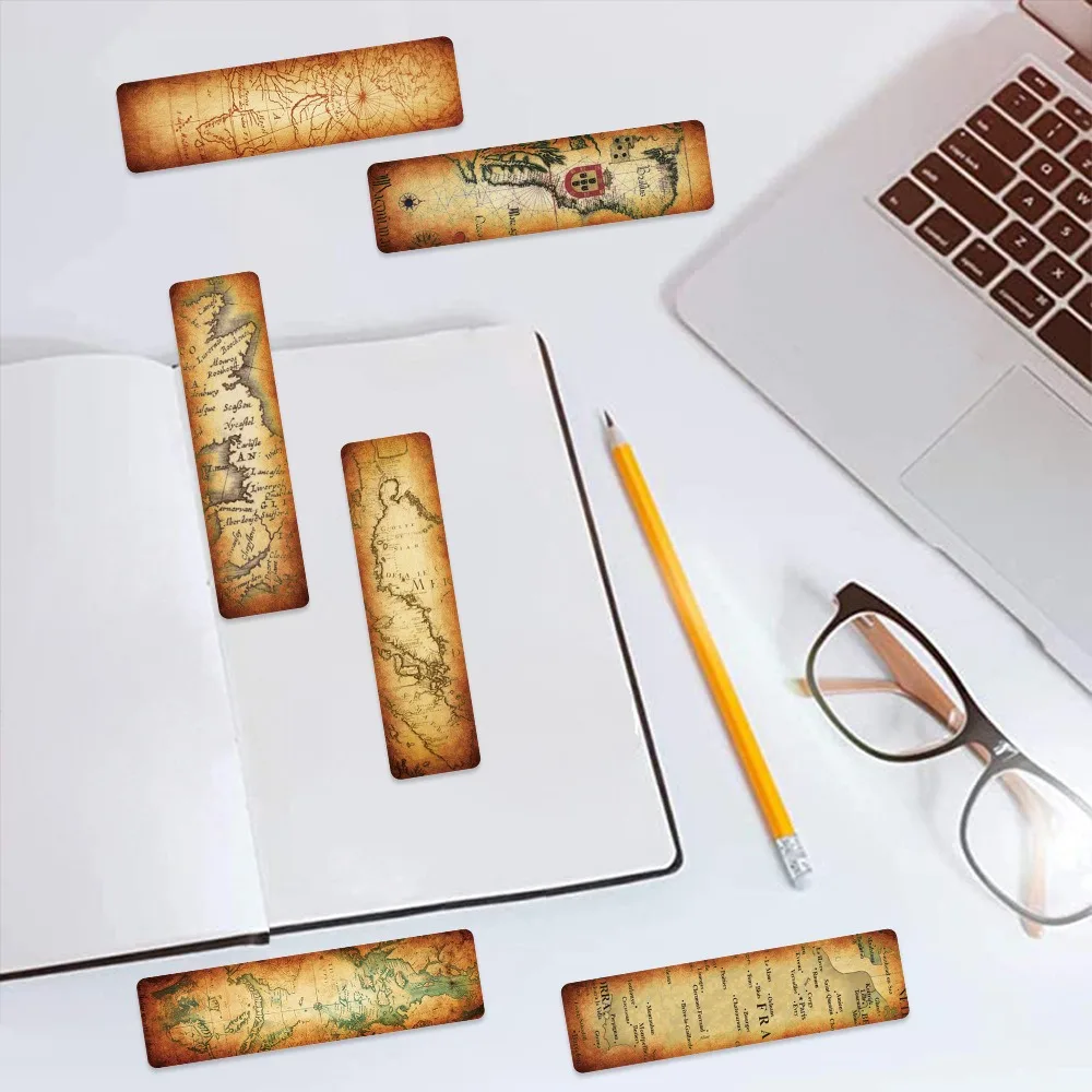 30 قطعة ورق الكرافت الرجعية خريطة القراءة المرجعية UV المغلفة البطاقات 4x15 سنتيمتر DIY بها بنفسك سكرابوكينغ مجلة لوازم لمحبي الكتاب الهدايا #5