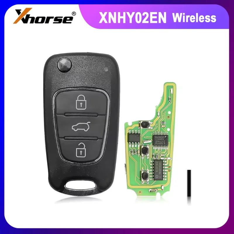 

VVDI Xhorse XNHY02EN Wireless Remote Key 3 Buttons for KIA Hyundai Flip Type 1pcs