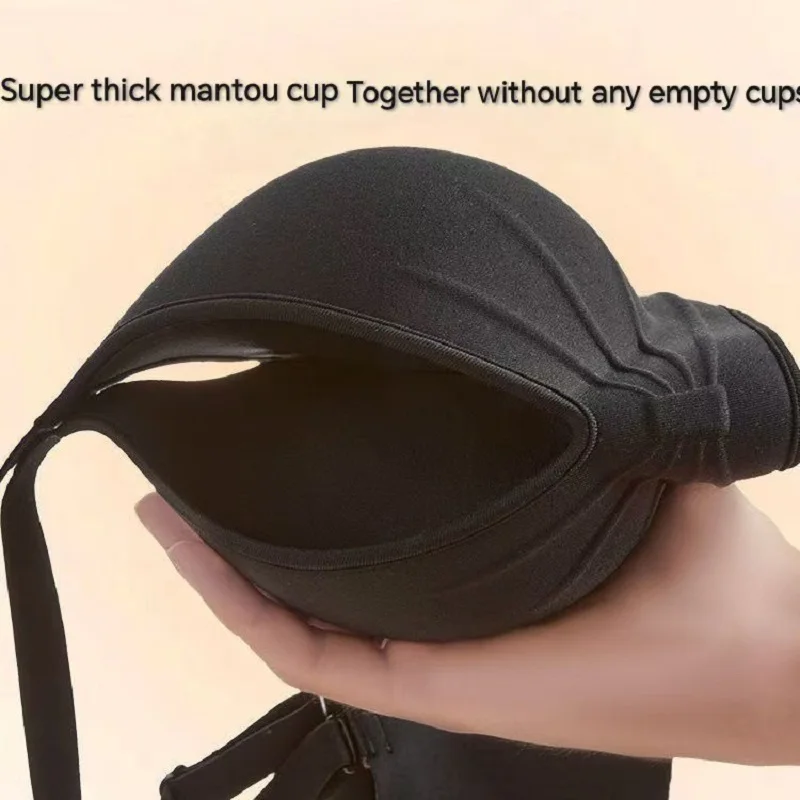 12CM Ultra-Thick Flat Chest Special Push Up Lingerie Small Breast Gathering Show Bigger No Steel Ring Special· Thick Cup Bra