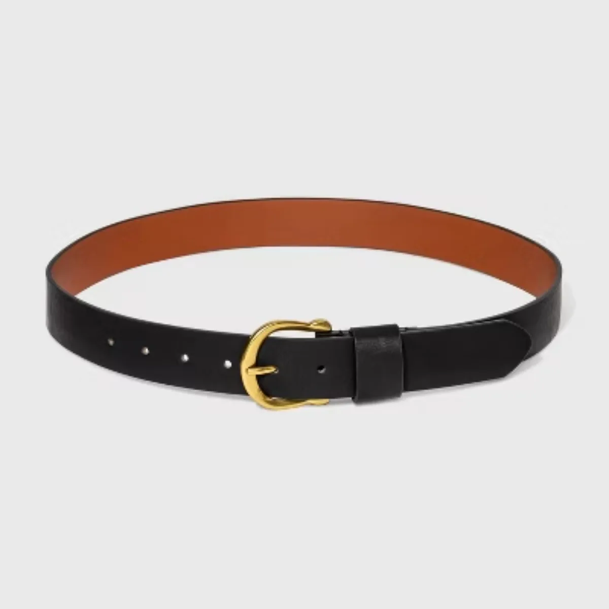 

Women's Solid Horseshoe Belt ，Made of solid color and faux leather，Simple and classic appearance