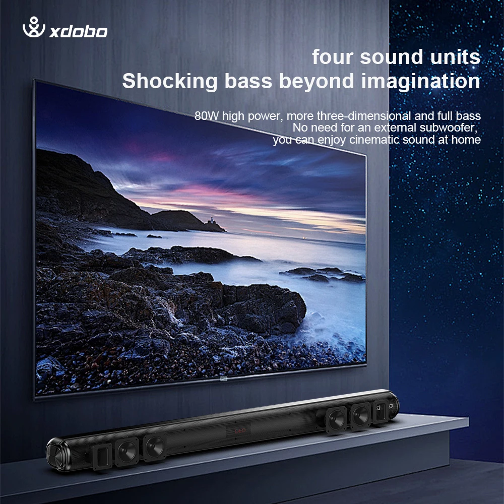 XDOBO Home 1978 II 80 واط تلفزيون عالي الطاقة سمّاعات بلوتوث المسرح المنزلي صدى جدار غرفة المعيشة الصوت أفرلورد نظام الصوت الجمهور