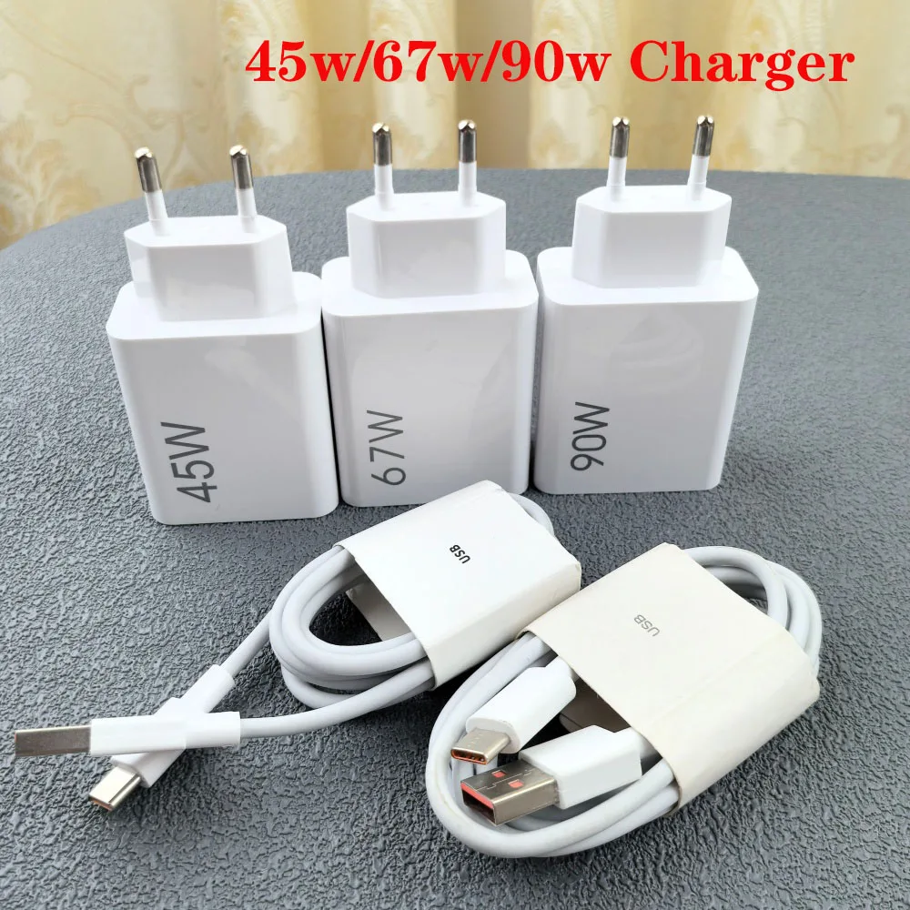 

Новое быстрое зарядное устройство 90W 67W 45W QC3.0 EU Turbo Charge Power Wall Charging Adapter для Xiaomi Mi 17 15 14 T Ultra Redmi K90 K80 Pro