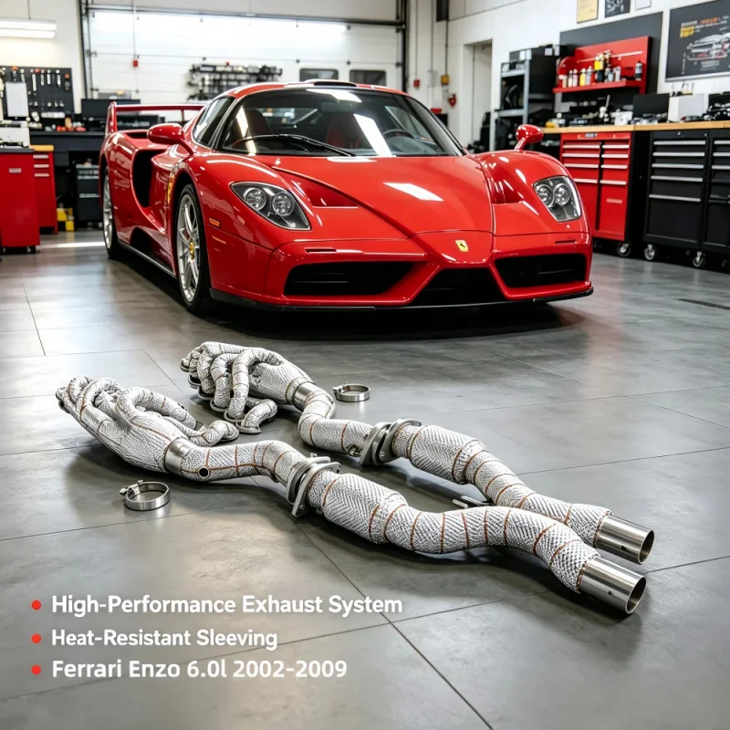 

Выпускной коллектор для Ferrari Enzo 6.0л 2002-2009 из нержавеющей стали с изоляцией, высокопроизводительные выхлопные трубы, даунпайп
