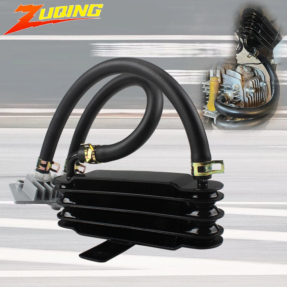 

Motorcycle 4 Rows Engine Cooling cooler Oil Cooler Radiator For KTM Honda Kawasaki Universal Pit Dirt Bike Motocross Accessories