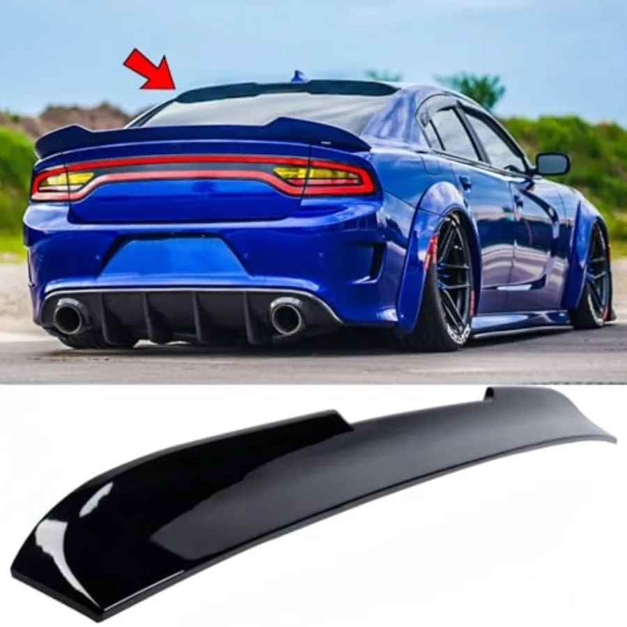 

Rear Window Roof Spoiler Visor Wing ABS Fit for Dodge Charger SRT/GT/RT/SXT/Scat Pack/Daytona 2015-2023 V-Style Lip Exterior Ac