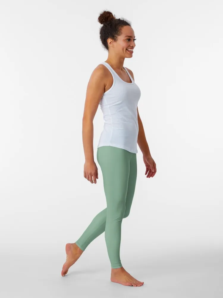 Solid Sage Green Color Leggings for physical Women's sports sports for Women's fitness Womens Leggings