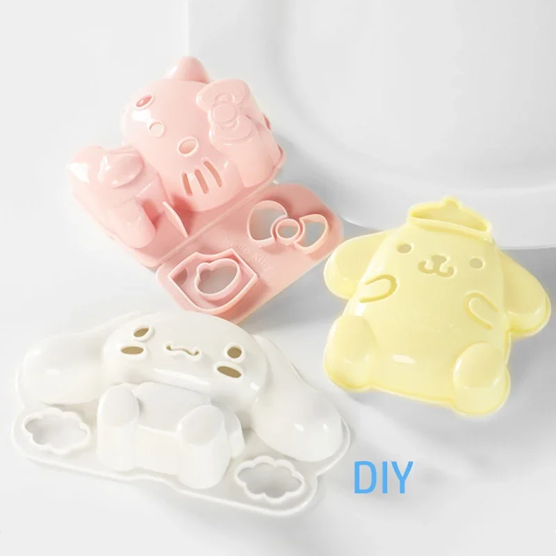 

Sanrio Kawaii Hello Kitty Rice Ball Mold Cinnamoroll Pom Pom Purin Anime Cartoon Fashion Portable Kitchen Gadget DIY Bento Mold