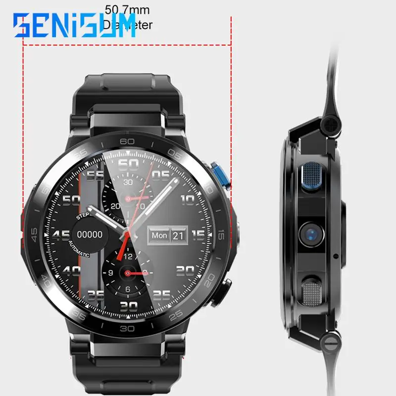 Smart Watch MTK6762 Octa-core GPS 16.inch 400*400 8MP HD Camera 128GB 1080mah SIM Card WIFI GPS Heart Rate Global 4G Smartwatch