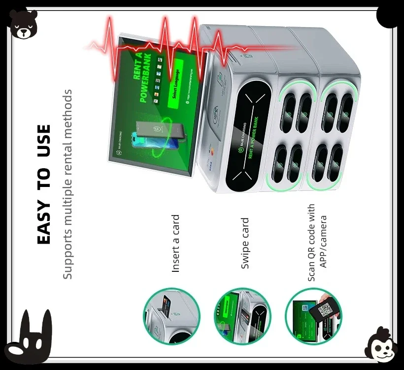 

POS Card Rental Charging Power Bank Fast Charging Mobile Phone 6000mAh Battery Charger Shared Reader Station